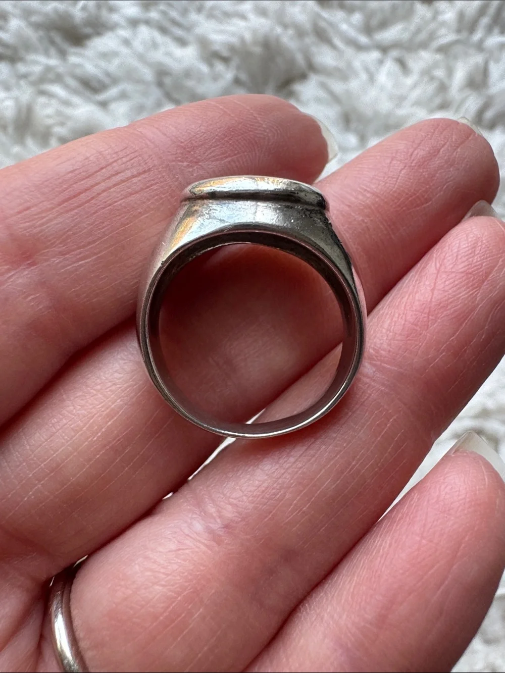 Wide Band Sterling Silver Ring